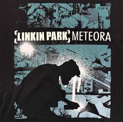 CRAZY FOR ROCK Linkin Park - Camiseta oficial de Meteora, unisex, de algodón, para adultos y jóvenes, Negro , L