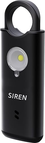 Miniatura 1 de Alarma de seguridad personal de Silent Beacon - Sirena de 135 dB con luz intermitente, activación de tracción y vibración, llavero recargable USB-C
