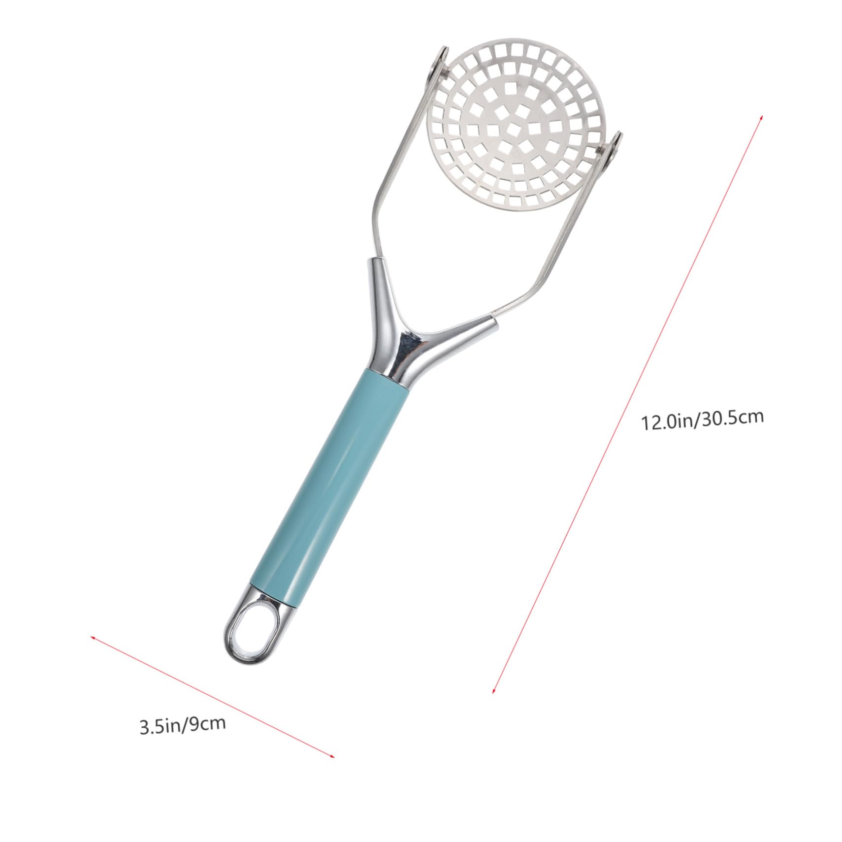 BRIGHTFUFU Stainless Steel Potato Masher Premium Manual Potato Ricer for Easy Mashing Non Slip Handle Kitchen Tool Carrots and Fruits Easy to Clean