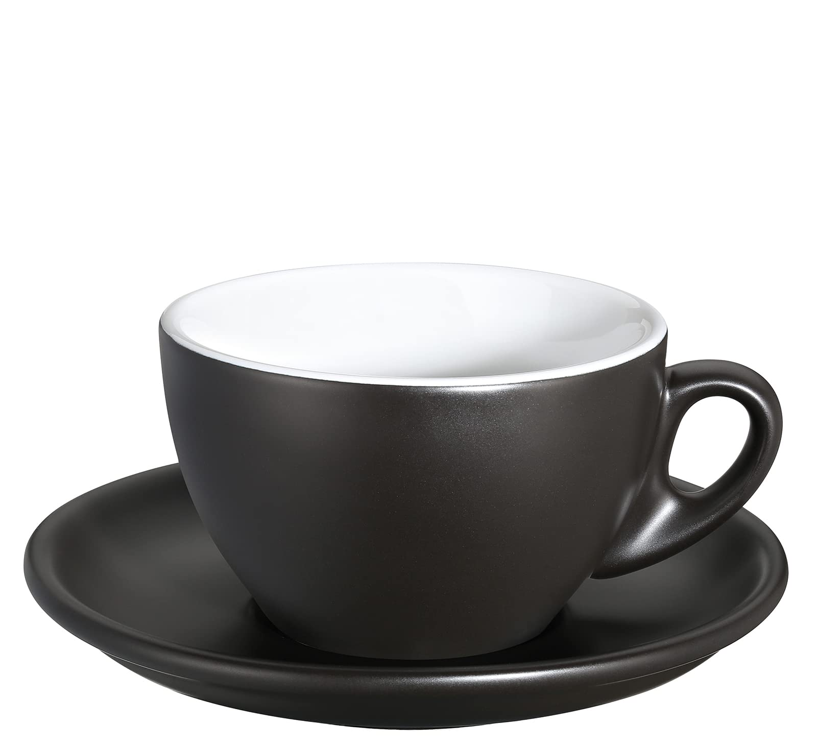 Cilio Tazza da cappuccino opaca ROMA in porcellana con piattino