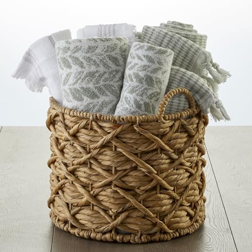 Skl Home W4544100800103 By Saturday Knight Ltd. Distressed Leaves Bath Towel,Sage 28X54 thumb #2