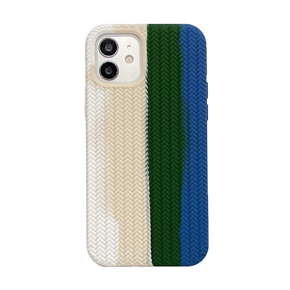 Coque iPhone 13 Pro Max antichoc effet puffer shell bleu multicolore