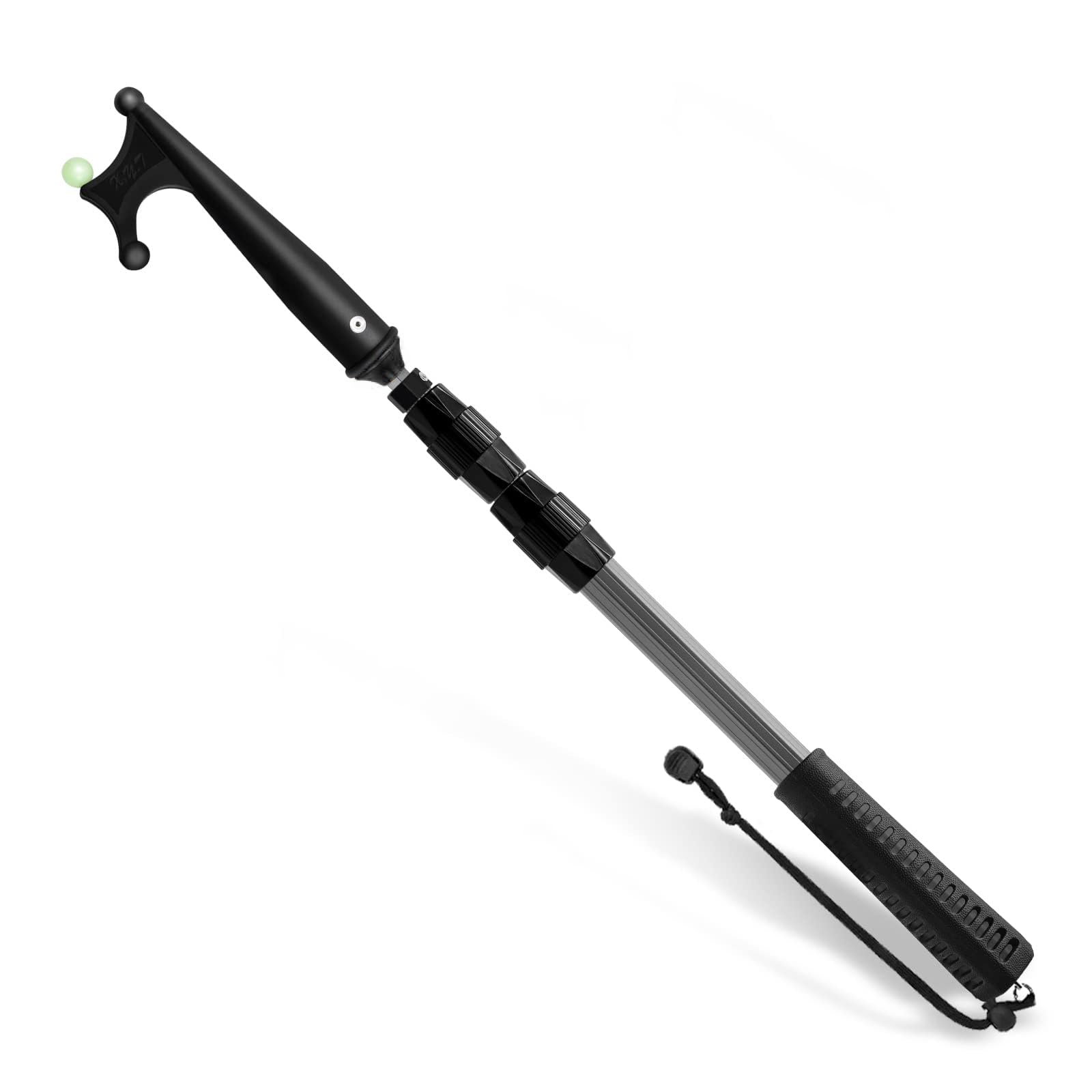 SAN LIKE Gancio Telescopico per Barca per l'attracco Accessori per Barche,Mezzo Marinaio per Barche, Nautica Sccessori Barche di Attracco, Mezzi Marinai in Alluminio con Perline Luminose, 2M Grigio