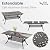 PHI VILLA 7 Pieces Expandable Cast Aluminum Outdoor Dining Set for 6, Extendable Metal Table with Umbrella Hole & Cushioned Wicker Chairs, Dining Furniture Set for Patio, Deck, Yard and Porch