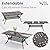 PHI VILLA 7 Pieces Expandable Cast Aluminum Outdoor Dining Set for 6, Extendable Metal Table with Umbrella Hole & Cushioned Wicker Chairs, Dining Furniture Set for Patio, Deck, Yard and Porch