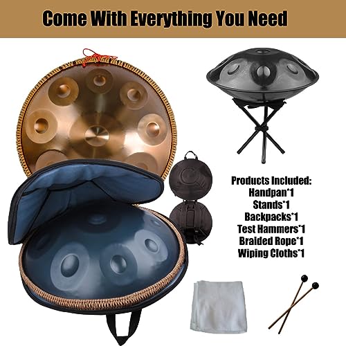 Harmonic Handpan Drum 9 Notas 22 Pulgadas D Minor Acero miniatura 2