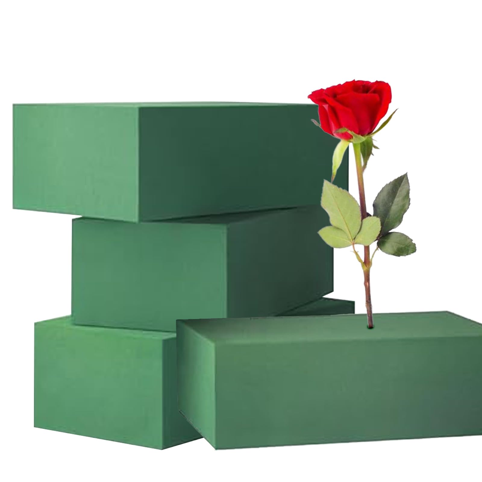4pcs Floral Foam Polystyrene Blocks Bricks, Perfect Flower Foam Block Ideal for Floristry Supplies Artificial & Fresh Flowers, Weddings and Funeral Arrangements