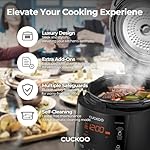 Cuckoo High 6 Cup Electric Heating Pressure Rice Cooker & Warmer – 12 Built-in Programs Including Glutinous (White), Mixed, Brown, GABA, Black Copper - Image 3