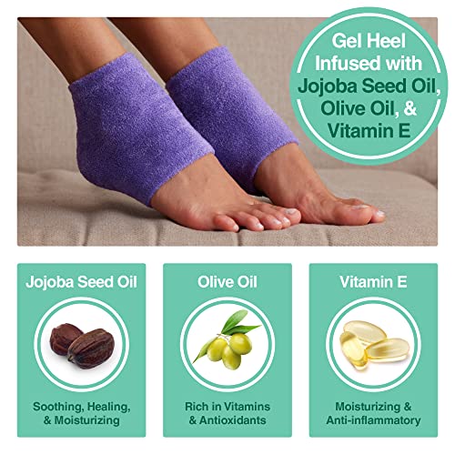 Zentoes Moisturizing Fuzzy Sleep Socks With Vitamin E, Olive Oil And Jojoba Seed Oil To Soften And Hydrate Dry Cracked Heels (Regular, Purple) #TOP2