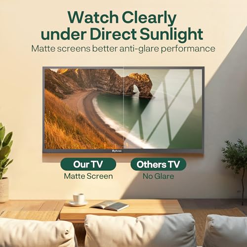 Image of SYLVOX New 75 inch Outdoor Smart TV, Superior Waterproof Performance, Upgraded Matte Finish for Enhanced Anti-Glare Effect, Full Metal, with Dolby Atmos, 1000nits, Partial Sun Deck Pro 3.0+ Series