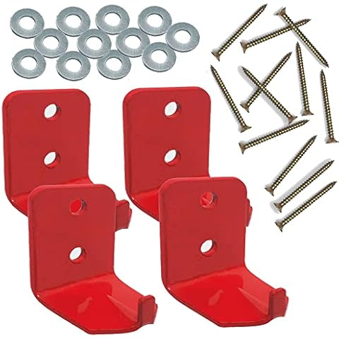 Fire Extinguisher Mount, Wall Hook, Fire Extinguisher Bracket up to 40 lbs Extinguishers, Suitable for Big and Small Fire Extinguisher, Holder for Dry Chemical and Water (Small 4 Brackets) Cover
