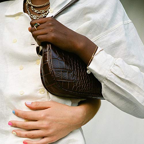 Bag Crocodile Effect Retro Faux Leather Classic Clutch Shoulder Purse Handbag for Women4