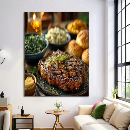 Cuadros salón modernos y láminas decorativas en lienzo de 60×90 cm con diseño de comida