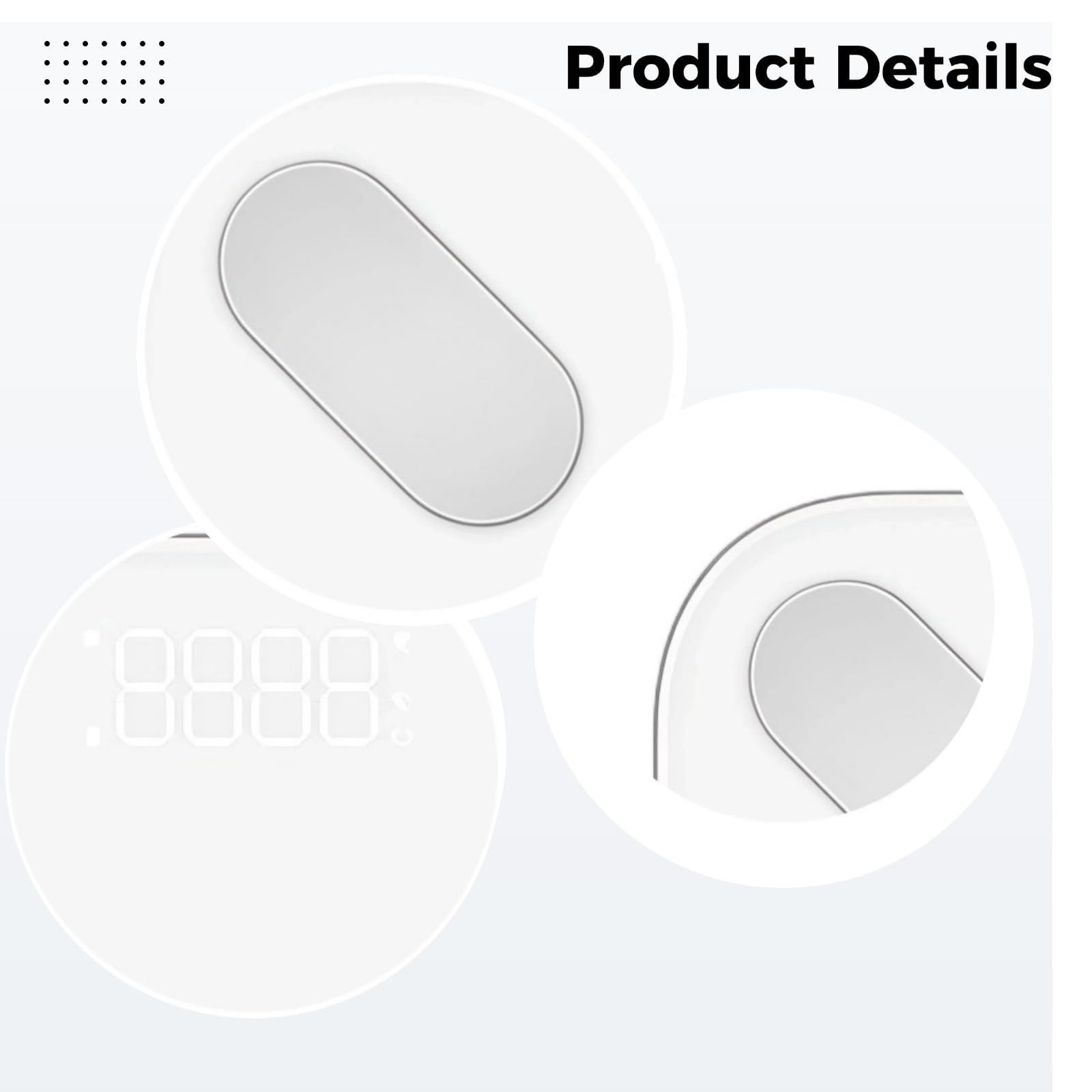 Báscula de baño precisa con medición de grasa corporal, recargable, blanco, vidrio templado, pantalla LCD de 28 cm