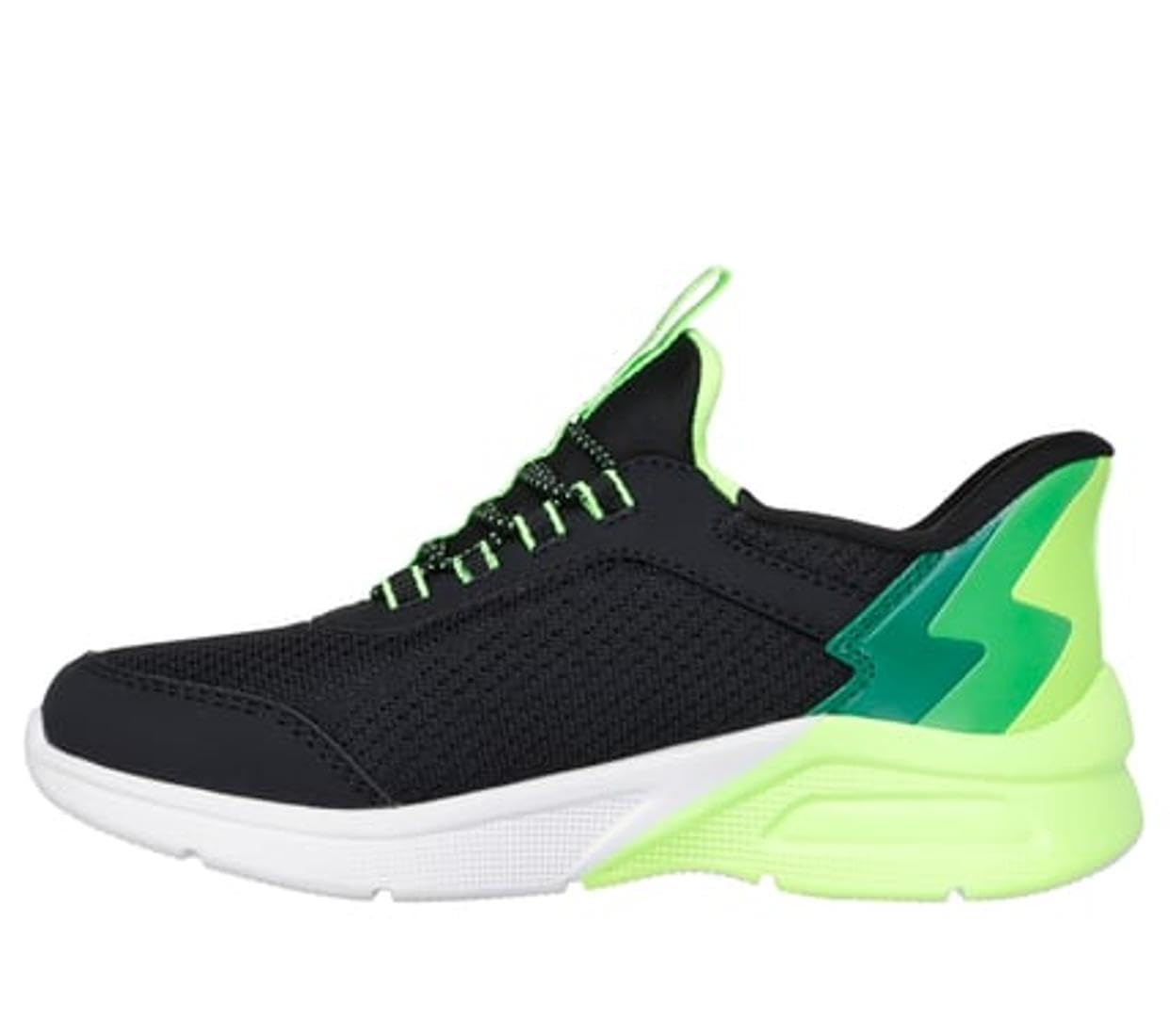 Skechers Niños Microspec MAX Brisk-Stripe Slip-In Entrenador