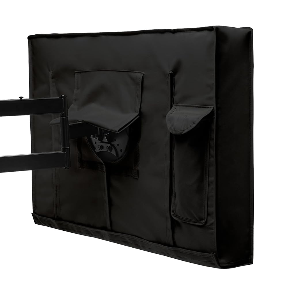 Mayhour, copertura per TV da esterni, resistente, impermeabile, con guarnizione inferiore, resistente al calore, resistente alle intemperie, antipolvere, anti UV, resistente ai raggi UV (60-65 cm)
