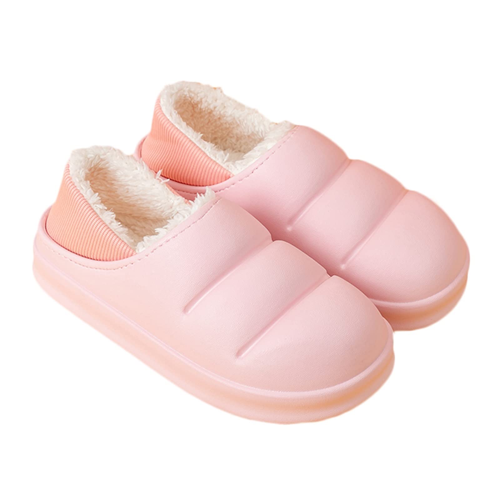 Zapatillas de Mujer Zapatillas de casa para Mujer, Ligeras, Impermeables, Zapatos de Plataforma Suaves de algodón cálido para Exteriores (Color: Rosa, tamaño: 44-45)