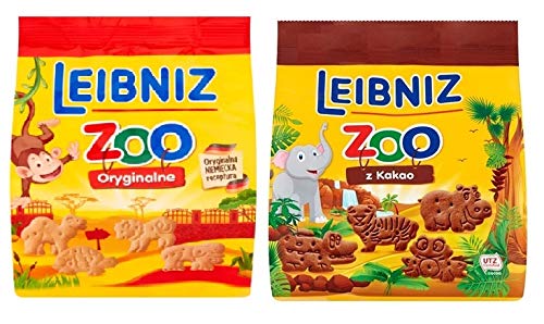 BAHLSEN LEIBNIZ BUTTER BISCUIT ZOO COOKIES ORIGINAL & COCOA 2 pack x 3.5 oz (100g)