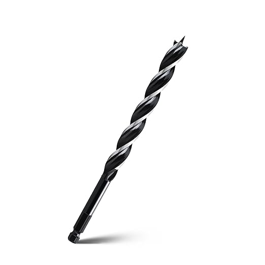 1/2" x 10" Auger Drill Bit for Wood,Hex Shank Tri