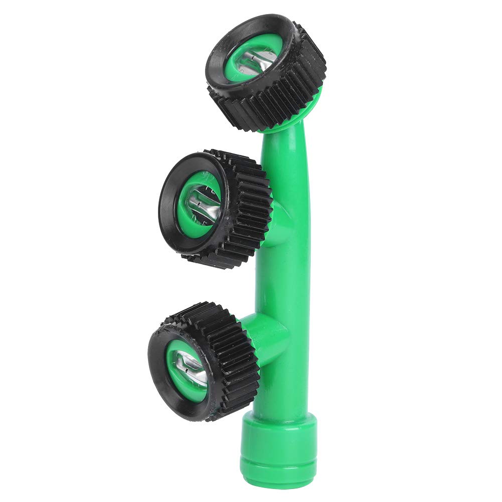 HERCHR Misting System Nozzles, Misting Nozzles Kit Irrigation Sprinkler 3 Head Fan Shaped Misting Atomizing Nozzle for Garden Lawn Watering