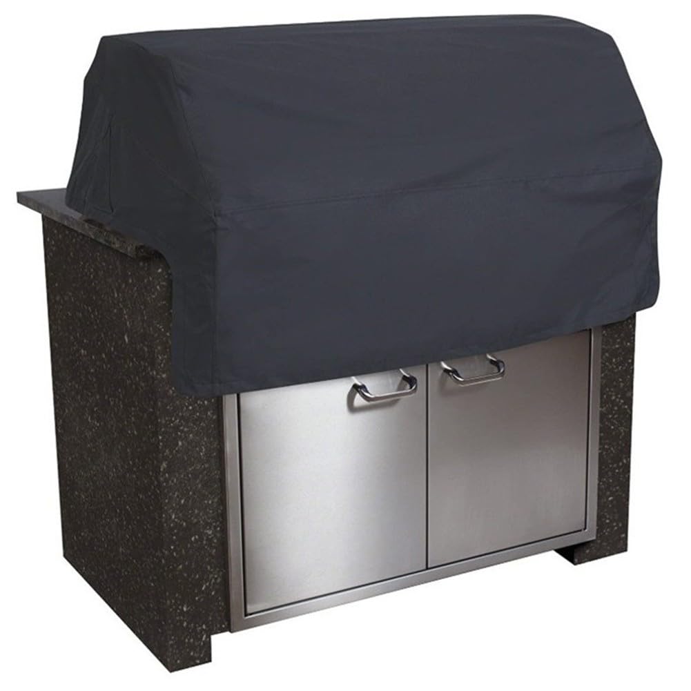 Wysokiej jakości tkanina Oxford 600D BBQ Grill pokrowiec wodoodporny i odporny na promieniowanie UV pasuje do grilla 94,4 x 68,6 x 61 cm, czarna ochrona zewnętrzna do grilla