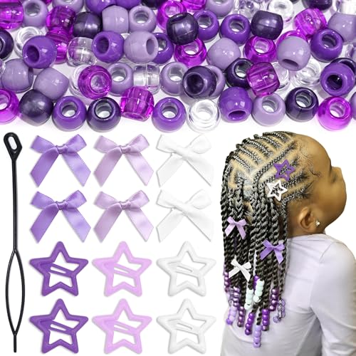 112 piezas accesorios para cabello morado miniatura 1