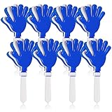 QOOWFEANIG 8Pcs Jumbo 7.5 Inch Hand Clappers Noise Makers Giant Large Plastic Noisemakers for Sporting Event Ball Dance Fiesta Birthday Game Accessories Party Supplies