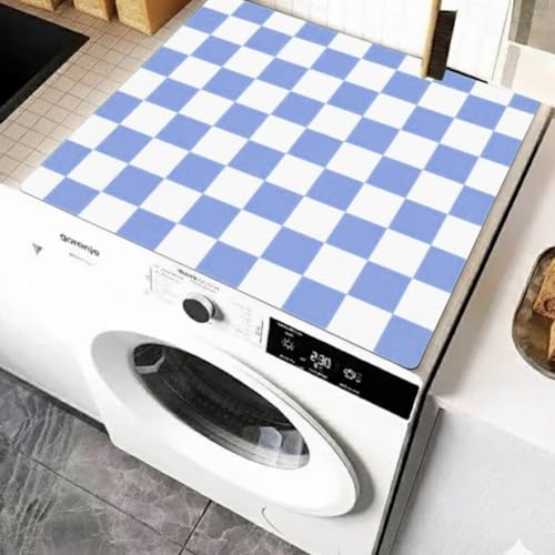 Image of Homecloud Non-Slip Washing Machine Mat - Durable Waterproof Protective Cover for Washer & Dryer, Dust-Resistant Mat Ideal for Laundry Room & Kitchen Appliances (Light Blue)
