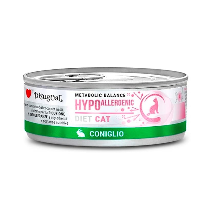 Disugual Dieta Gato | para Necesidades Nutricionales Especiales | 12x85Gr | (12x85Gr, Conejo Hipoalergénico)