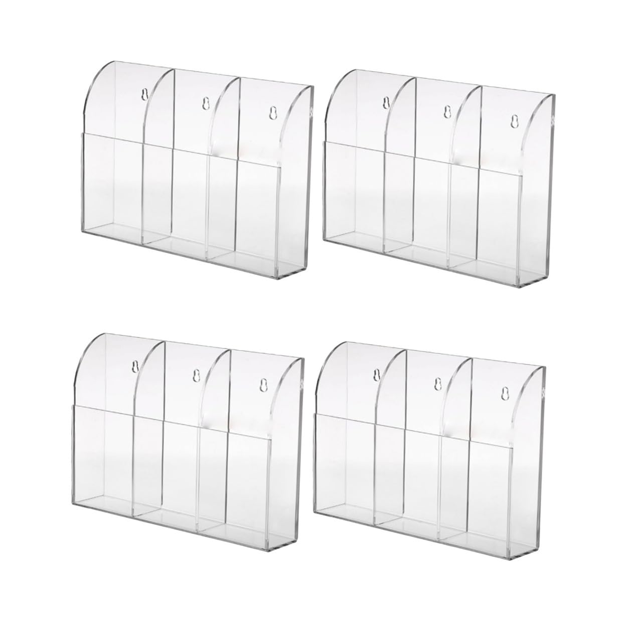 STOBAZA 2juegos Soporte De Pared Para Mandos Distancia De Acrílico Transparente Organizador De Almacenamiento Para Oficina y Hogar Para Teledirigidos Llaves y Tarjetas