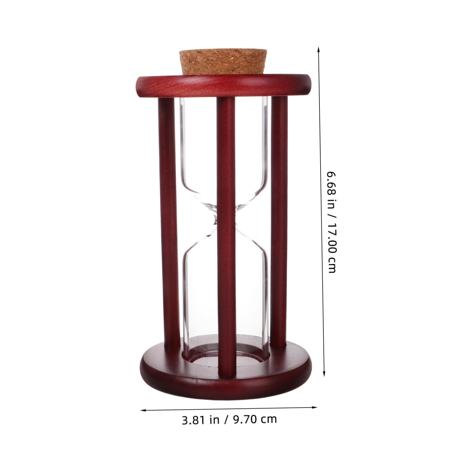 ULTECHNOVO Clessidra per Gestione del Tempo e Decorazione da Tavolo in Legno e Vetro dal Design Raffinato Riempibile Adatta a Casa o Gioco