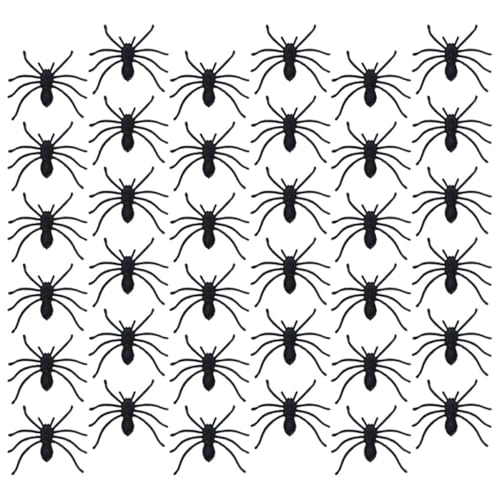 POPETPOP 150 Piezas Arañas de Plástico Simuladas para Halloween Mini Arañas Negras Realistas de Unidades para Decoración y Broma Fiestas Temáticas