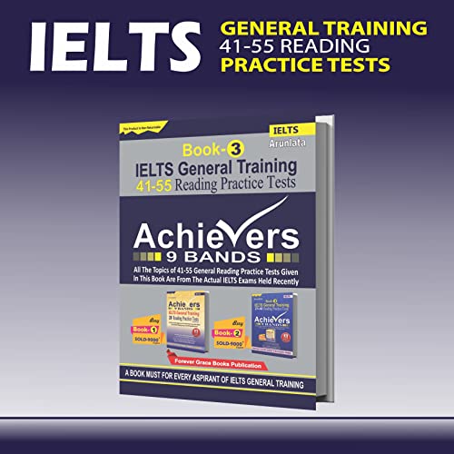 Image of IELTS General Training Achievers 9 Bands 41-55 Reading Practice Tests Book - 3, Print Edition January - 2026, Author: Arunlata