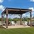 Macrout 10'x12' Outdoor Gazebo, Heavy Duty Pergola with Sloped Metal Roof and Aluminum Frame, Permanent Gazebos for Patio, Decks, Backyard, Garden, 4718 (10'x12')