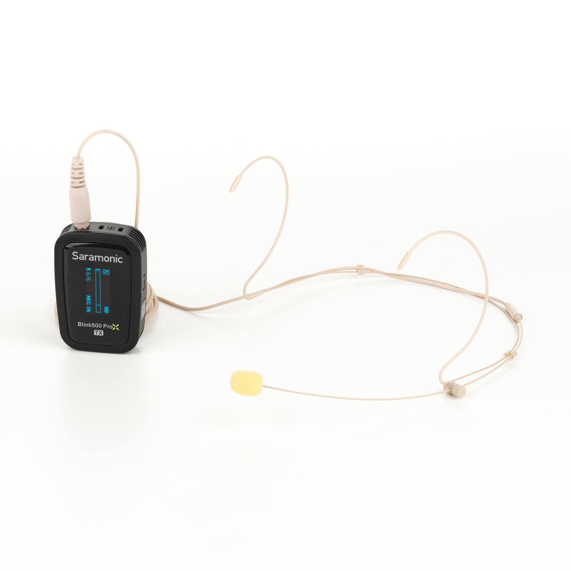 Saramonic DK6G Low-Profile-Omni-Headset-Mikrofon (Beige) mit 3,5 mm für 2,4 GHz Wireless, Rode, DJI, TXS & Recorder, Cams, Mischpulte mit Plug-in-Power