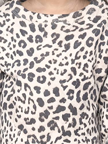 Image of LILPICKS Girls Animal Printed Sweatshirt (Brown)