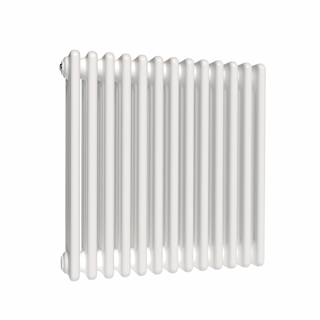 Lux Heat White Horizontal 4 Column Traditional Radiator 600Mm (H) X 605Mm (W)