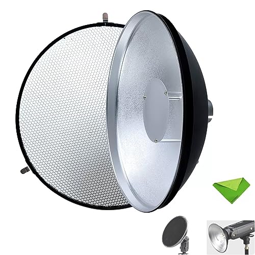 Godox AD S3 Beauty Dish Reflector para Godox AD200 AD200Pro Pocket Flash Monolight Godox AD180 AD360 AD360II Flash Speedlite Speedlight con Cubierta de Nido de Abeja