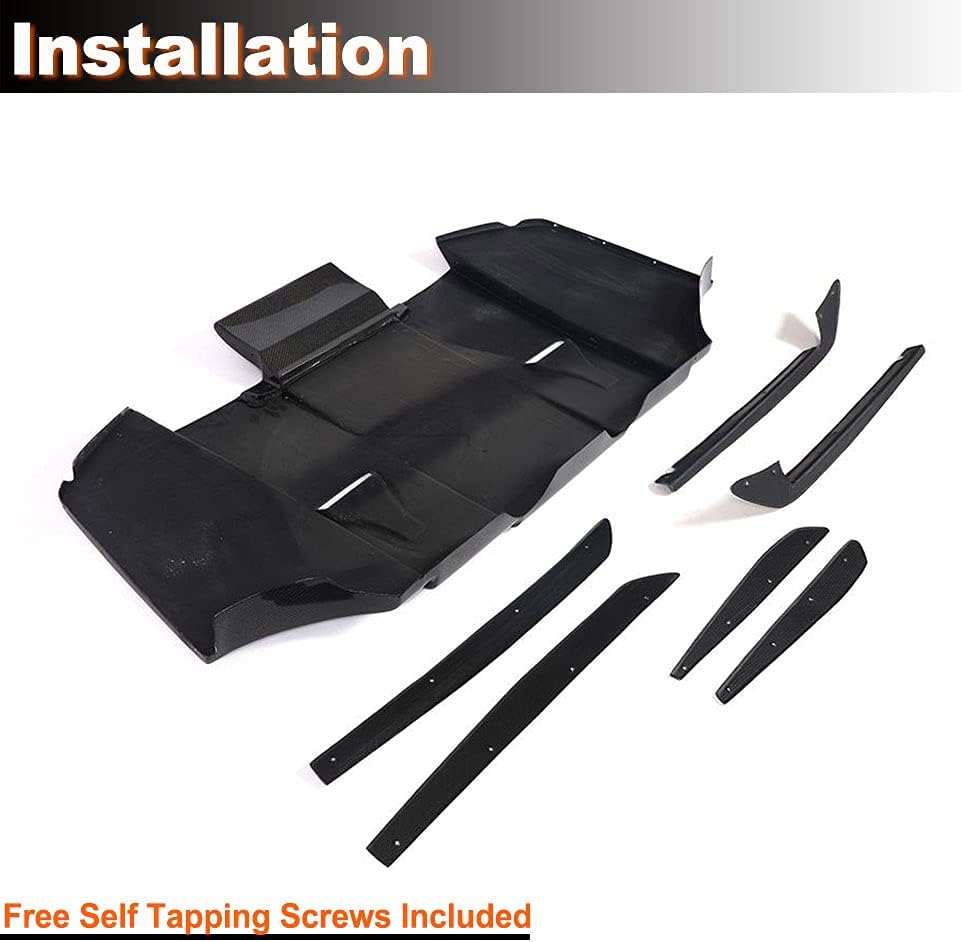 Carbon Fiber Rear Bumper Diffuser Floor Lip Fins Fit for BMW E92 E93 M3 2009-2013 Factory Outlet Under Tray Body Kit Car Lower Rear Bumper Lip Splitter Diffuser Cover