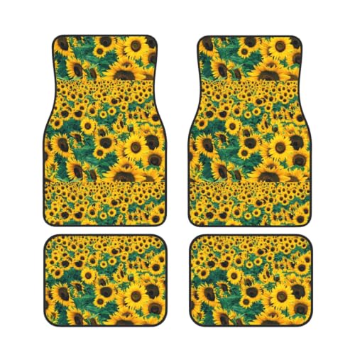 Alfombrillas para coche de girasoles con neopreno de alta densidad