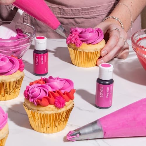 Image of Loyal Gel Food Coloring | Vibrant Color for Buttercream, Fondant, Royal Icing, Gum Paste, Marzipan and Cake Batter | Gel-Based Concentrated Food Dye - 20ml Hot Pink