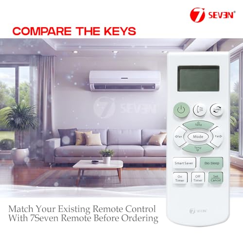 Image of 7SEVEN Compatible Samsung Ac Remote Original TP14068 DB93-08808B Model 58 of Split and Window Air Conditioner Suitable for 1 1.5 2 Ton Samsung ac - Match Exactly with Existing Model Remote Control