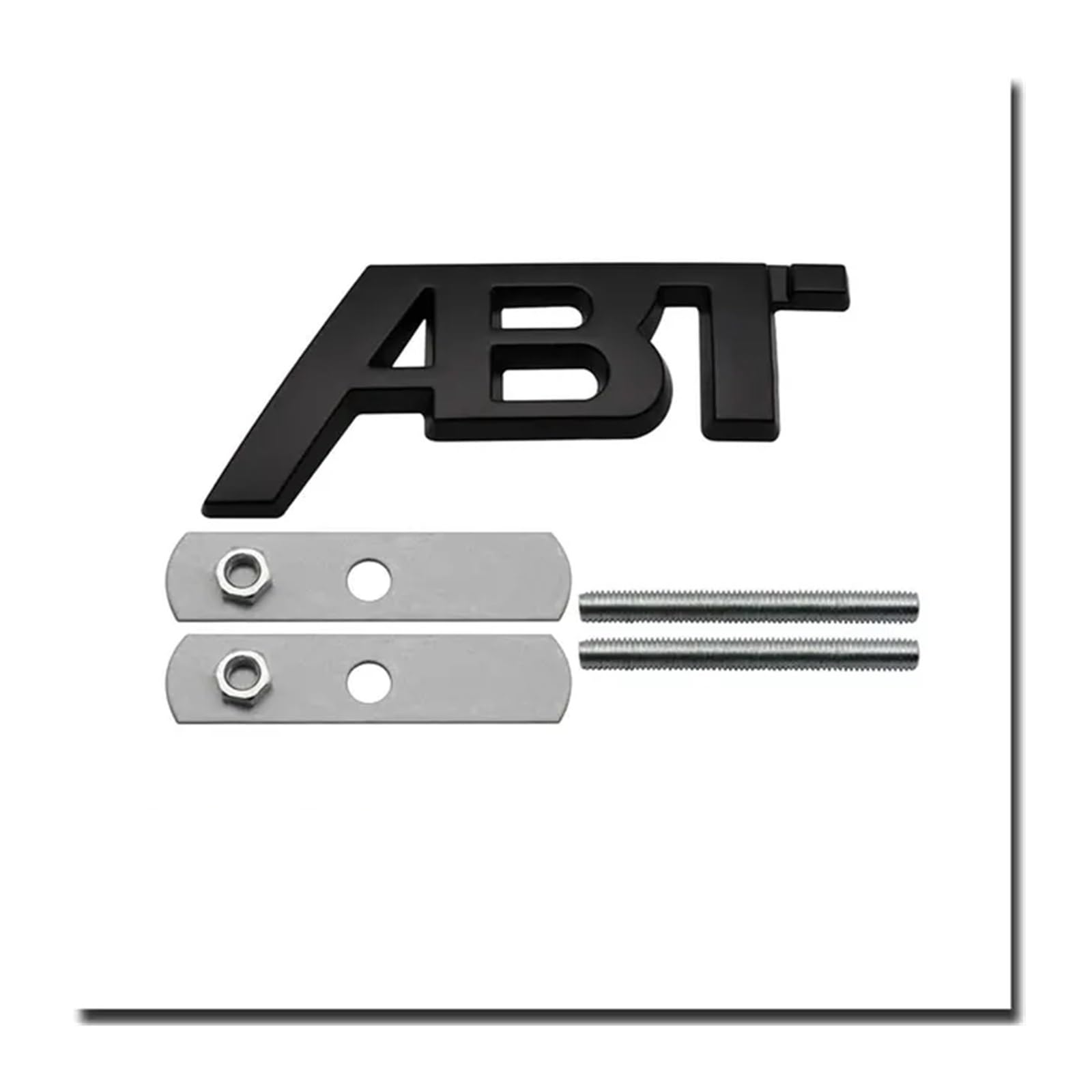CGEAMDY Autocollant 3D ABT Métal Premium Pour Voiture - Badge Logo Coffre Arrière Noir 8.2x3.2cm