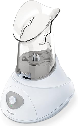 Beurer Inhalador de vapor SI30 para congestión sinusal y alergias, sin medicamentos, configuración rápida de 3 a 5 minutos, ultra silencioso,
