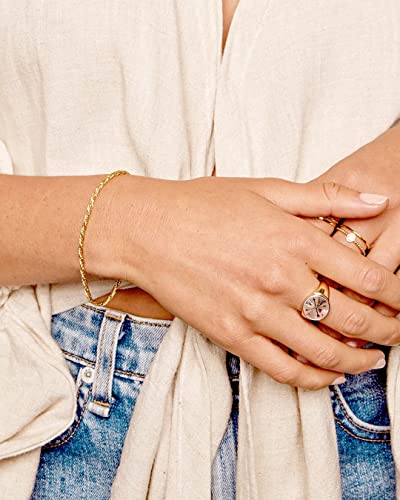 gorjana - Marin Bracelet 7 1/4" - 18k Gold Plated Brass - Layering with Other Jewelry - Elegant Rope Detail for Timeless Style - Versatile and Classic4