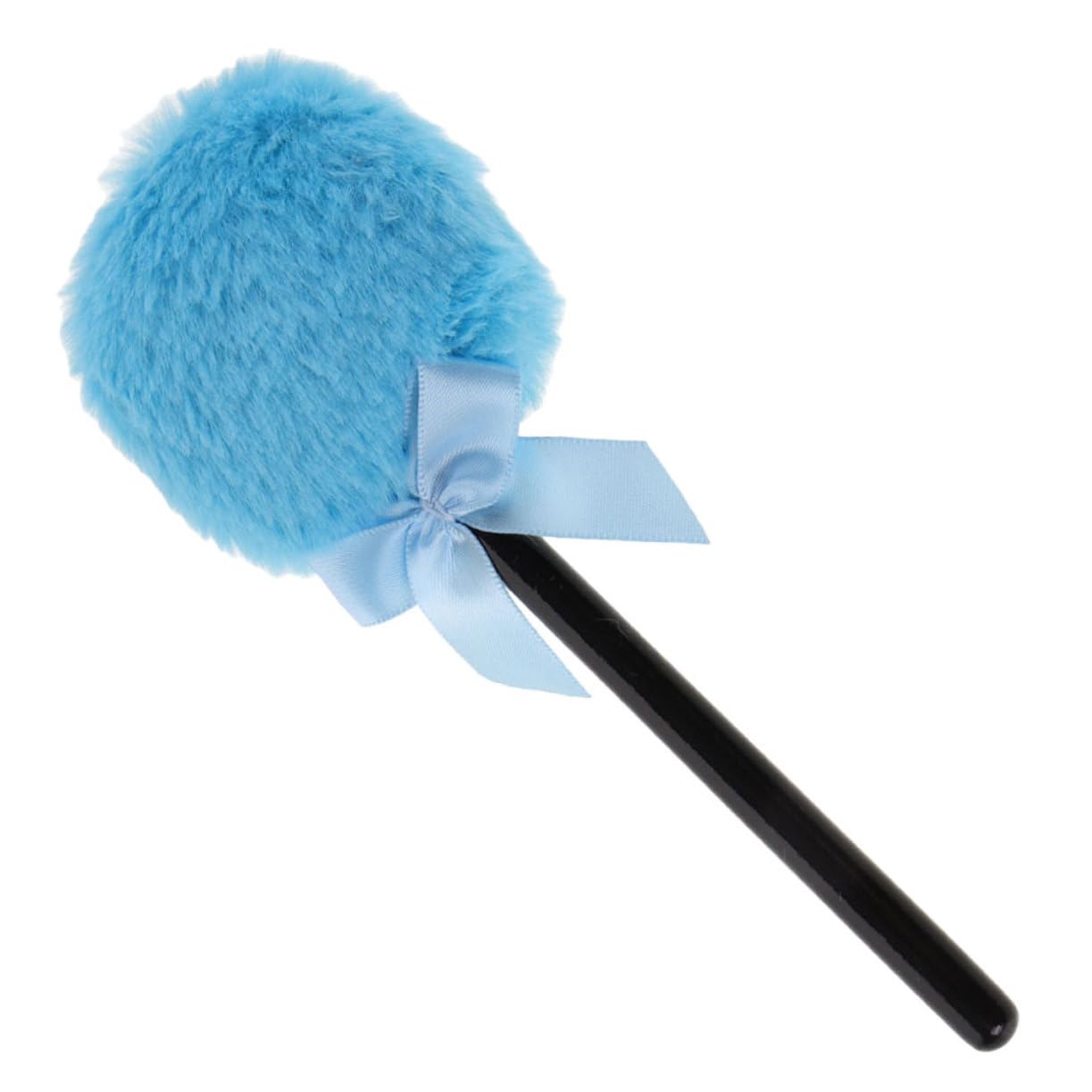 Beavorty Lollipop Shaped Makeup Puff Soft Fluffy Cosmetic Applicator with Long Handle for Loose Powder for Body Face Makeup Application for Women