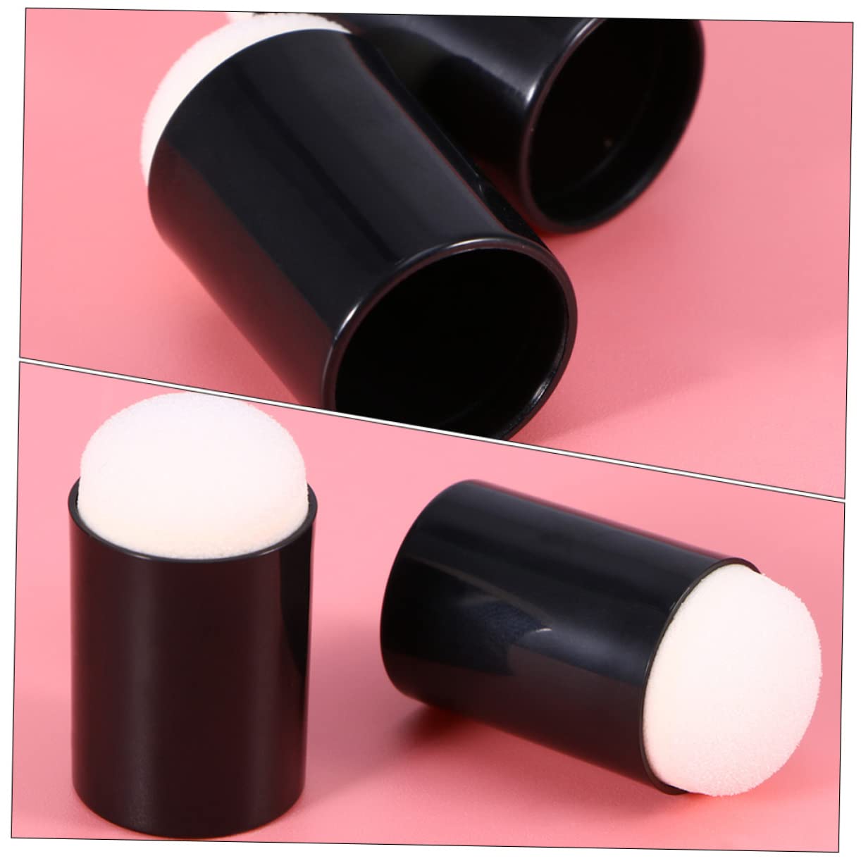 EXCEART 4 Ensembles Éponge De Peinture Au Doigt Éponge pour Les Enfants Jouet pour Les Enfants Faire Une Éponge À Doigts Barbouilleurs Éponge Dibujar Black Plastique 30 Pièces * 4