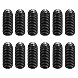 QUARKZMAN Schwarze Kugelkopf-Stiftschrauben M3x8mm Kohlenstoffstahl Sechskant-Federstiftschrauben Für Industrielle Elektronische Maschinen Möbelreparatur Arbeitsplätze 12 Stück