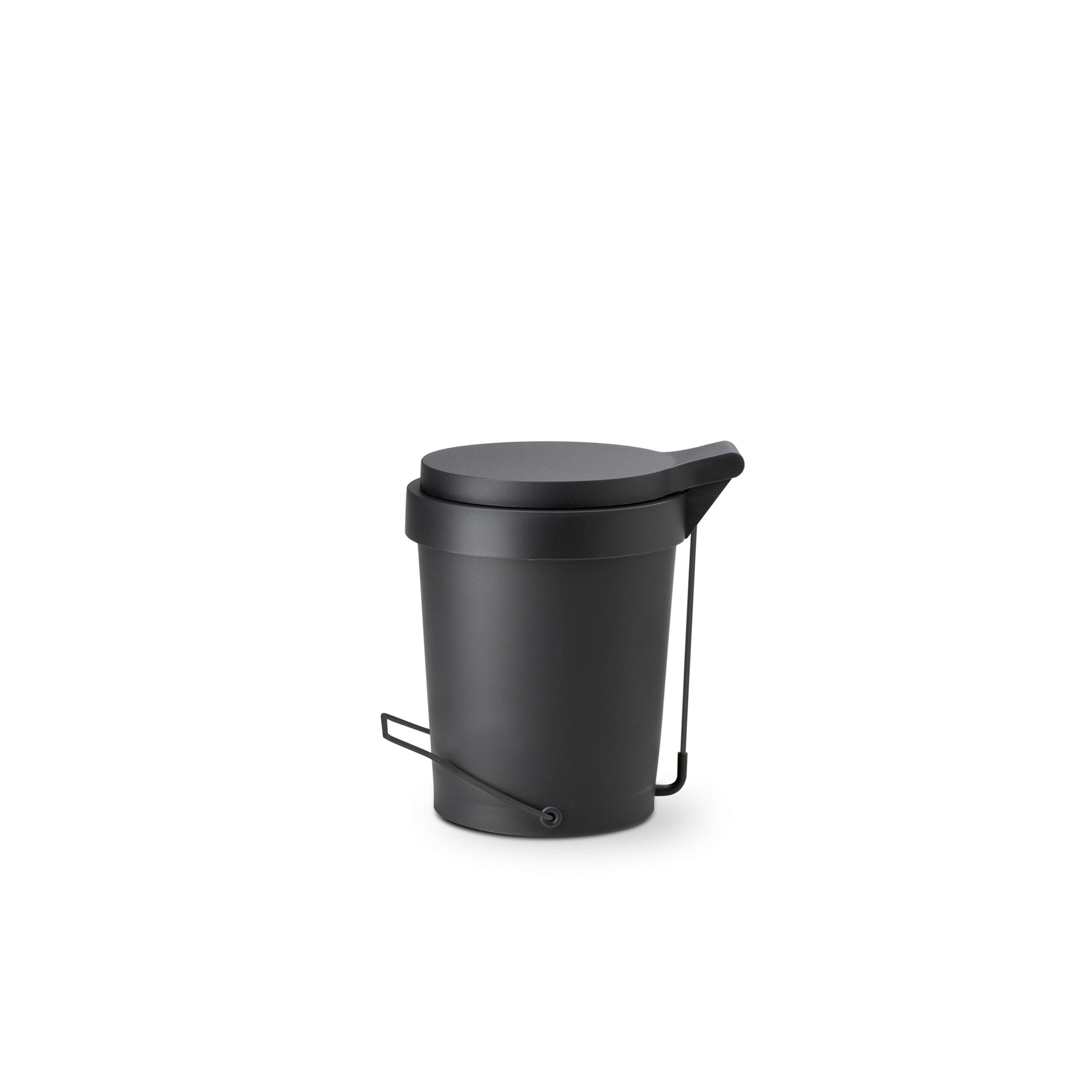 Tip Treteimer 15 L, Abfalleimer, Papierkorb, Polypropylen, V2A, Schwarz, 1087199