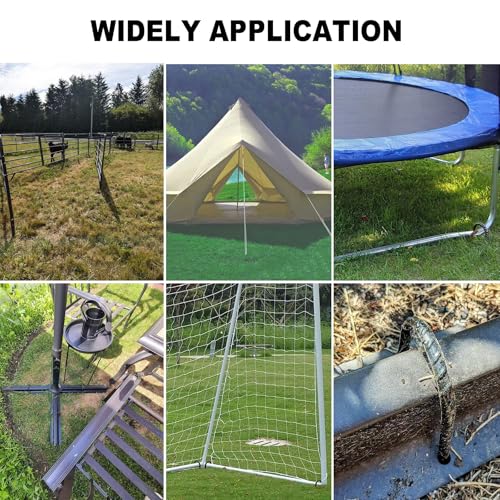 Image of 10-Inch Trampoline Stakes Heavy Duty U Shaped Rebar Ground Stakes Ground Anchors for Sporting Goods Security, House Construction (24)